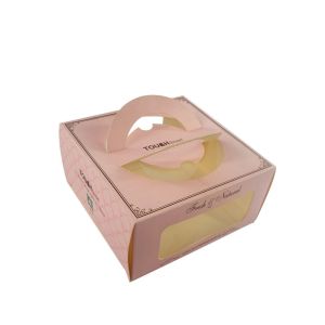 Printing Cardboard Personalized Cake Boxes Transparent Window