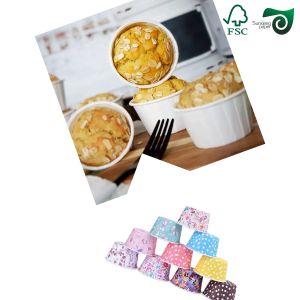 Custom Disposable Kraft Paper Wrapper For Dessert Ice Cream Cones White Coated