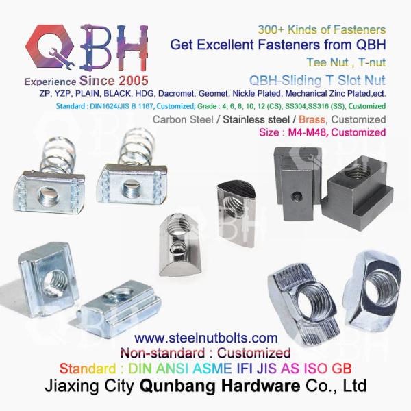QBH 4040 Series Industrial Aluminum Frame Structures T Hammer Type T-Slot Nut Sliding T-Nuts