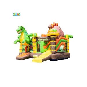 Dinosaur Pattern Inflatable Bounce House Combo Soft High Performance