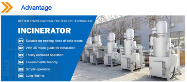 3000 kg Portable Smokeless Hospital Medical Waste Incinerator for Clean and Disposal