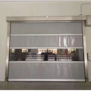 Cold Storage Good Sealing Zipper Customized High Speed PVC Roll Up Rapid Shutter Door 304 Stainless Steel Automatic Operation