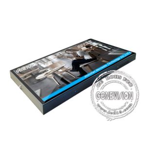 16.7M 55" Digital Wall Mounted Advertising Display with Black Full Toughened