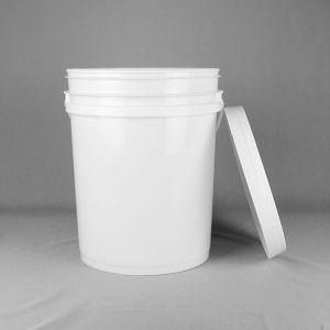 China Round 5 Gallon Plastic Buckets 30*27*38cm Chemical Powder Use on sale