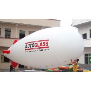 Cheap inflatable white zeppeline with your custom logo for sale