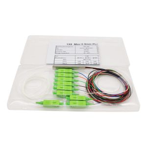 1x8 Steel tube type 1M SC/APC fiber optic pLC splitter