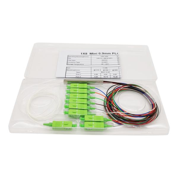 Quality 1x8 Steel tube type 1M SC/APC fiber optic pLC splitter wholesale