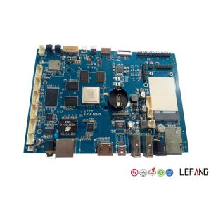 LF - HASL 94V0 Turnkey Pcb Manufacturing HD LCD Circuit Board Blue Solder