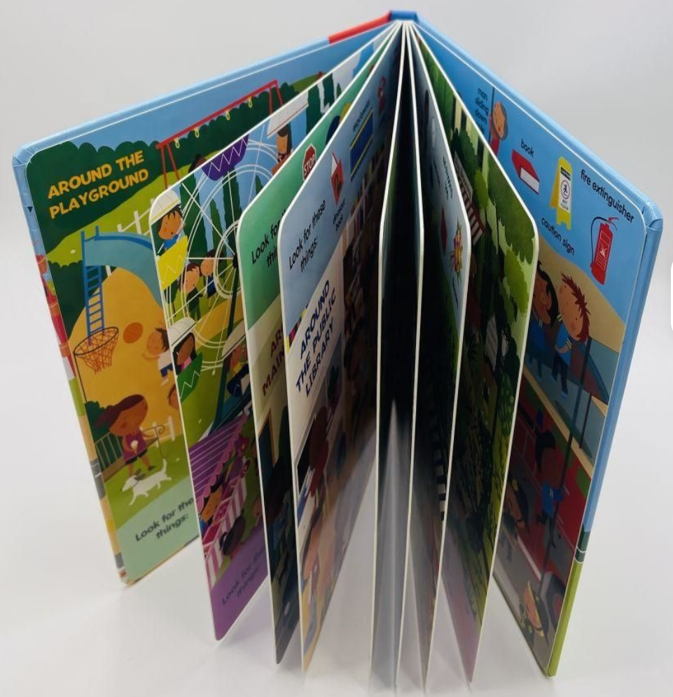 Custom factory printed hardcover search find game educational toy thick board