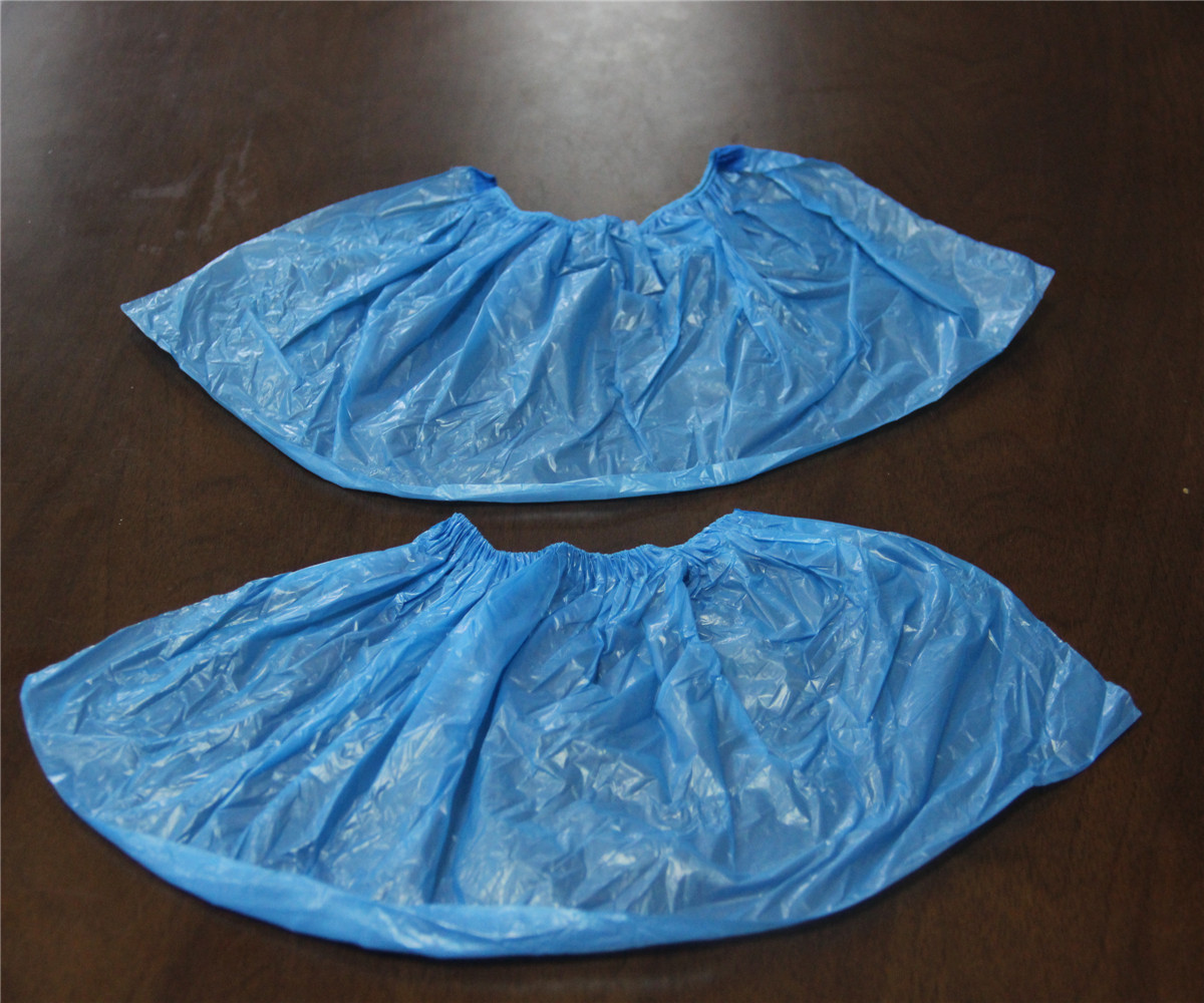waterproof disposable pe cpe shoe cover in blue or white color