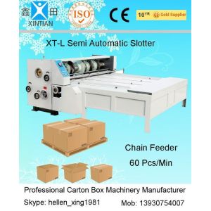 China Automatic Chain Feeding Sticker Printer Slotter Machine Of Paperboard on sale