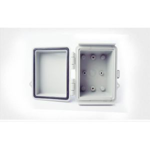 Watertight Hinged Plastic Enclosures Abrasion Resistant Light Gray Finish