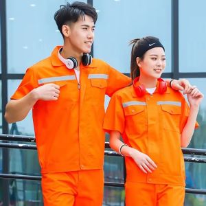 China Factory New Fashion Durable Comfortable Windproof Work Clothes Orange Mens Work Clothes on sale