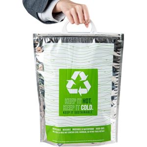 11.8 X 5.9 X 15 Inch Hot And Cold Bag, 1 Triple Layer Insulated Bag - Snap Lock