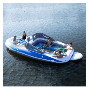 Newest Inflatable Airtight Water Party Boat for Island Float 5-10 Person