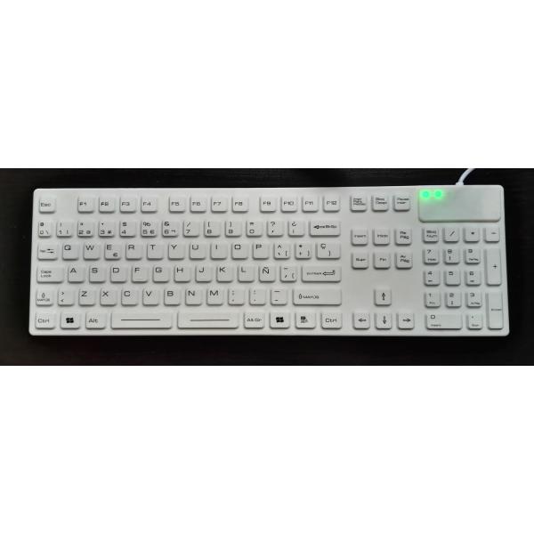 Sterilized Espanol Medical certified keyboard with USB and 105 keys Latex free