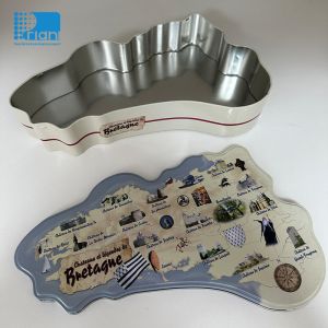 Custom Shape Gift Tin Can Container With 1L-5L Capacity Round Shape And Food Oil