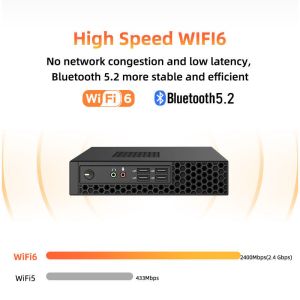 8 Cores Barebone Laptop Mini PC DDR4 NVMe WiFi6 BT5.2 4K HD HTPC Gaming Mini