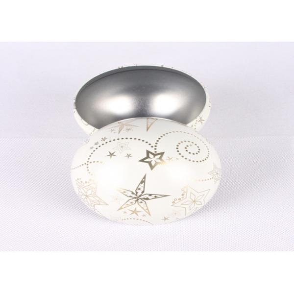 Bubble Shaped Gift Packaging Egg Tin Box CMYK Printed For Christmas Day Promotion