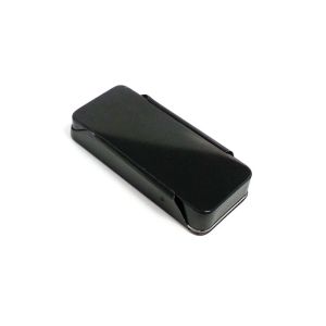 classical black color metal mint tin case with sliding lid