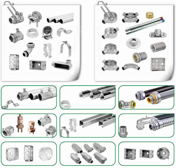 Electric Cable Wiring Flexible Conduit And Fittings / Screw in Zinc connector