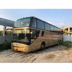 Strong Engine Large Used Commercial Bus 71 Seats Diesel Back Double Axles With