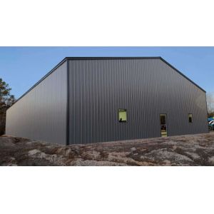 Prefabricated Steel Structure Warehouse With Sandwich Panel Glass Wool Roof