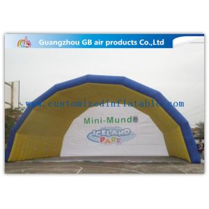 Blue Arch Tent Hand Printing Inflatable Air Tent Dome Inflatable Stage for Event