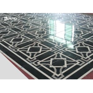 Cheap Decorative Geometric Marble Floor Medallions , Marble Floor Tile Patterns for sale