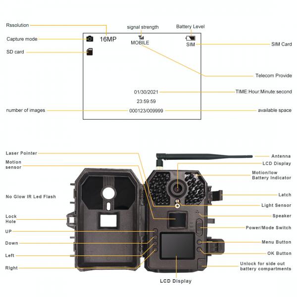 4K 32MP Hunting Trail Cameras OEM/ODM Welcome Forestcam 4G Cellular Game Camera
