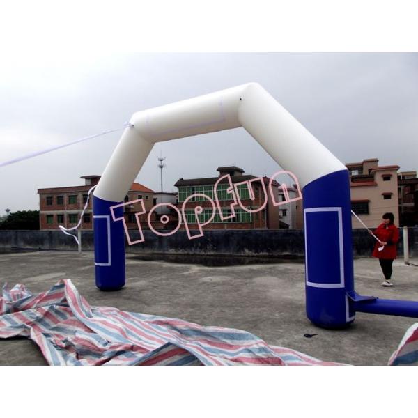 0.55mm PVC Tarpaulin Inflatable Arch Blue Customized For Sports And Events