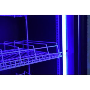 Weight KG 95-160kg Glass Wine Display Cooler with Double Doors and Air Cooling