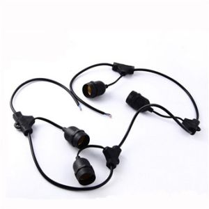 Cheap Customized Patio decorative holiday lighting weatherproof commercial string led E27 sockets with 2w S14 led bulbs for sale