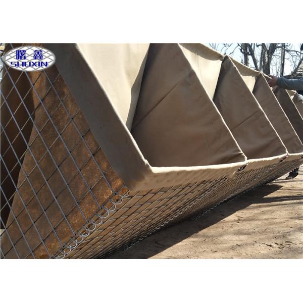 Quality Galvanized Welded Gabion Bastion Wall , Protection Army Defensive Gabion Barrier wholesale