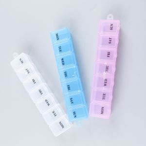 Mini Portable Plastic Pill Organizer Pill Box For Daily And Travel Use