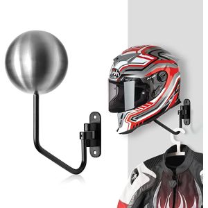 Motorcycle Bike Helmet Hanger with 180 Degree Rotation and 2 Hooks Must-have