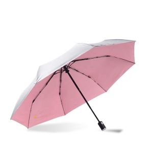 Silver Coating UPF50+ Three Folding Umbrella 105cm