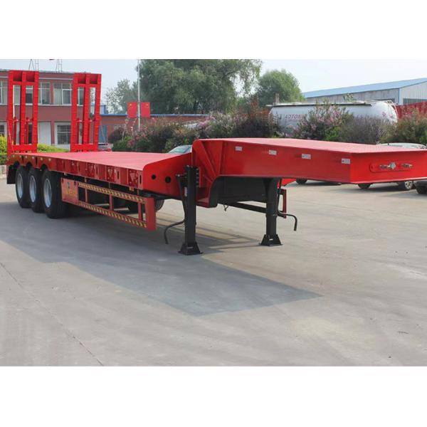 Quality 80 Tons/100 Tons Low Bed Semi Truck Trailer With 15t Grade And Jost E100 Landing Gear wholesale