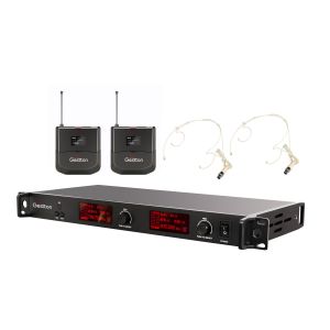 DJ Karaoke UHF Wireless Microphone With 19" 1U Receiver CE ROHS