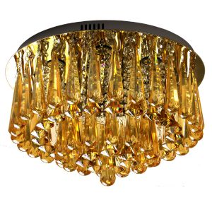 Gold Crystal flush mount ceiling Lights For Indoor Home Project Lighting (WH-CA