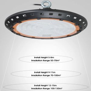30000h High Brightness Ip65 Ufo Led High Bay Light 200w