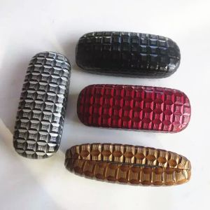 Cheap Fashionable glasses cases with checked design leather for sale