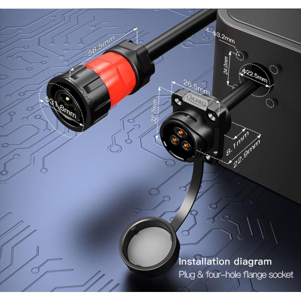 CNLINKO 3 Pin Waterproof Connection Cable Plug Electrical Swivel Xlr Connector 3 Pin Electric Terminals Connector