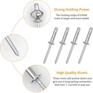 Stainless Steel Tri Fold Blind Rivets with ISO9001 2015 Certification Strong and
