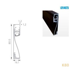 T5 6063 IP20 Aluminum LED Wall Profile Sandblasting With Plastic Diffuser