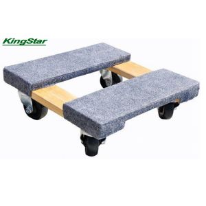 Hardwood Carpeted Both Ends dolly with 800lbs Loading Capacity Overall