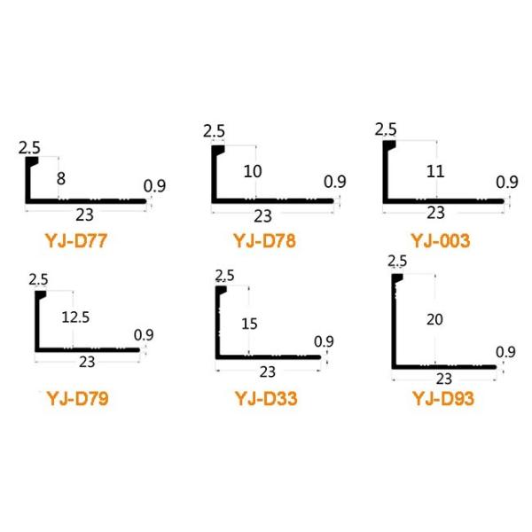 Decorative Wall Tile Outside Corner Trim Aluminum Alloy 6063 Material