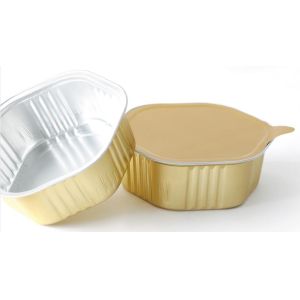 SEALABLE & RETORTABLE ALUMINUM TRAY WITH LID, RESISTANT TO STERILIZATION UP TO 121°C/45MINS, MICROWAVABLE, EASY TO OPEN