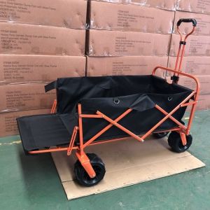 Wagon Cart with Wheels Foldable, Folding Wagon Foldable Tailgate, Heavy Duty