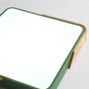 Square Wood veneer ceiling light fixtures for ndoor home Lighting Fixtures (WH